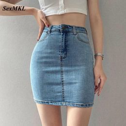Jeans Sexy Summer Denim Skirt Women 2022 Fashion High Waist Bodycon Pencil Skirts Mini Elegant Slim Skinny Y2k Corset Jean Skirt Xl