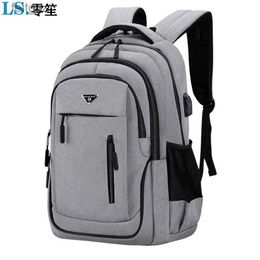 Laptop Cases Backpack Large Capacity Backpack Men Laptop Backpacks 15.6 Oxford Black Solid High School Bags Teen College Boy Gril Student Backpack YQ240111