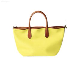 High Quality Travel Women Ladies Yellow Two Top Handles Spacious Bellport Tote Bag