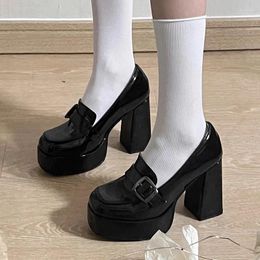 Dress Shoes Mary Janes Women High Heels Chunky 2024 Summer Designer Shallow Lolita Brand Elegant Pumps Mujer Zapatos