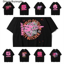 555 Designer Men's T-shirts Hip Hop Kanyes Style Sp5der T Shirt Spider Jumper European And American Young Singers Short Sleeve Tshirts Fashion Sport 53P2