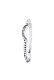 2020 Genuine 925 Sterling Silver Rings for Women Crescent Moon Beaded Ring Engagement Wedding Statement Jewellery Party Gift24800571989402