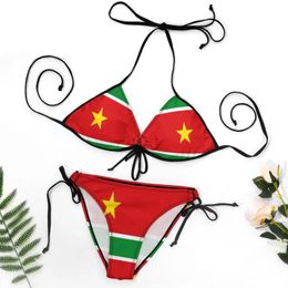 Set Flag of Guadeloupe Bikini Top Quality Sexy Women's Bikinis Humour Graphic Party Vintage Swimsuit