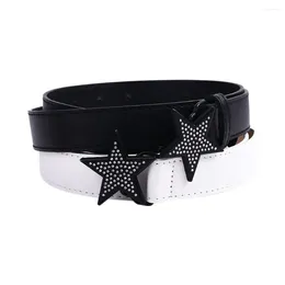 Belts Accessories Alloy PU Leather Retro Width Waist Belt Corset Adjustable Waistband Women Star Buckle