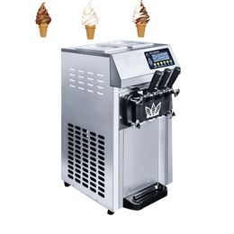 New Commercial Hard Soft Ice Cream Roll Machine Rolled Fried Ice Cream Machine