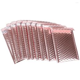 Gift Wrap 5pcs Padded Envelopes Bag 15X20CM Rose Gold Aluminum Foil Bubble Mailing Envelope For Packaging Jewelry Bags