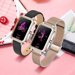 Watches Women's Watches HT2 Smart Watch Women's Wristwatch Smartwatch Fitness Tracker Bracelet Sports Watch Sleep Monitor Smart Clock