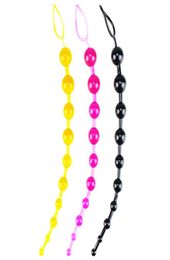 Soft Rubber Anal Plug Beads Long Orgasm Vagina Clit Pull Ring Ball Butt Plugs Toys Adults Women Stimulator Anals Sex Accessories7154253