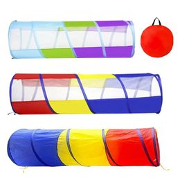 Colorful Kids Tunnel Tents PopUp Crawl Through Baby Tunnel Toy Foldable Indoor Kids Play House Tent Outdoor Tube Crawling Game 240110