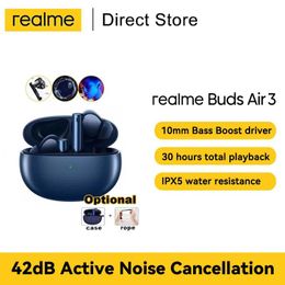 Earphones Realme Buds Air 3 Bluetooth Earphone 42dB Active Noice Cancelling 546mAh Massiver Battery Headphone IPX5 Water Resistant Headset