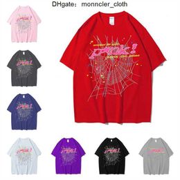 Spider T-shirt Sp5der Young Thug 555555 T-shirts summer Men Womens fashion black Pink Hip Hop Short sleeved Clothing GRUP