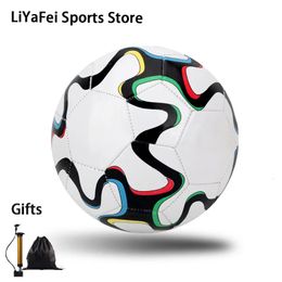 LIYAFEI Size 5 Adults Man's Footballs Soccer Balls Training Outdoor Indoor Standard Futsal Football Free Air Pump Bag 240111