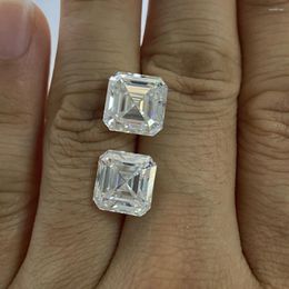 Loose Diamonds Grown Moissanite Diamond 5 5mm Asscher Cut White Stone 0.63 Carat Excellent For Ring