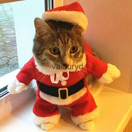 Dog Apparel Christmas Cat Costumes Funny Santa Claus Clothes For Small Cats Dogs Xmas New Year Pet Clothing Winter Kitty Kitten Outfitsvaiduryd