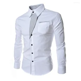 Men's Dress Shirts Classy Casual Slim With Long Sleeve Button Down Feature Ideal For Business Formal Wear Good All Season