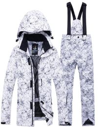 Boys Girls Windproof Thickened Winter Snowboarding Waterproof Kid Ski Suit Set Pocket Warm Jacket Pants Fashion Thermal Snow3758621