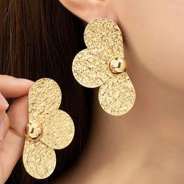 Stud Earrings Post Flower Earring Women Girls Gold Silver Plating Fashion Jewellery Accessories Party Gift 2024 Style