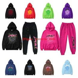 mens Hoodies Sweatshirts 2024 New Sky Blue Sp5der Hoodie Men Women Hip Hop Young Thug Spider World Wide 555555 Print Pullover Hooded 8SCV