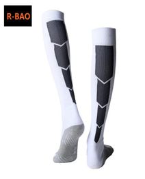 RBAO Long Soccer Socks Men Cotton Nonslip Sport Football Ankle Leg Pink Socks Shin Guard Compression Protector For Men 7 Colors7100282