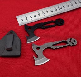 EDC Portable Mini Tool Axe wrench axe bottle opener cut rope mouth slotted screwdriver multifunction tool5197540