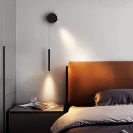 Wall Lamp Full Spectrum Modern Minimalist Creative Living Room TV Background Spotlights Bedroom Bedside Lamps Decor