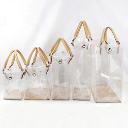 PVC Tote Bag DIY Clear Handmade Handbag Making Kit Large Capacity Gift Travel 240110