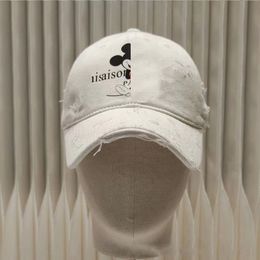 Ball Caps Baseball Cap Mens Designer Street Trend Hat Womens Printed Letter Washed Ripped Hats