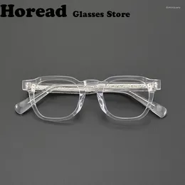 Sunglasses Frames Japanese Vintage Square Acetate Glasses Frame Men Women Fashion Myopia Prescription Eyeglasses Anti Blue Office Eyewear