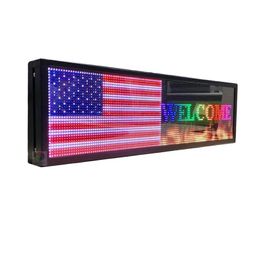 26X8 Inch LED Advertising Sign P5 Indoor Full Colour LED Display Scrolling Text Red Green Blue White Yellow And Blue Billboard 240112