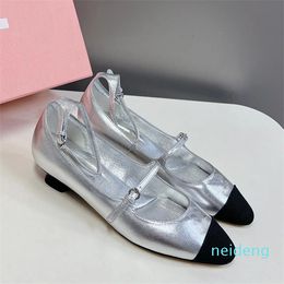 Kitten Heels Mary Jane Sandals Women Lady Girls Low Heel Cap Toe Suede Patent Mocassin Ballerina Shoes Ballet Flats Slide