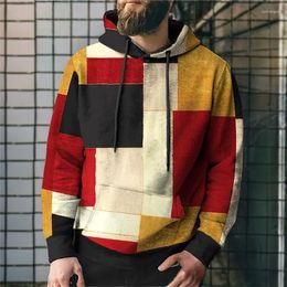 Men's Hoodies Striped Graphic For Men Clothing Autumn 3D Full Print 2024 Long-sleeve Tops Casual Streetwear Hooded Hoodie