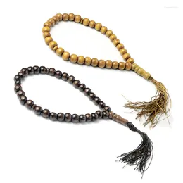 Strand 33 Prayer Beads Muslim Hand Rosary Authentic Indonesian Counter 8mm Wooden Religious Jewellery For Crafts