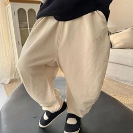 Trousers Spring Boys And Girls Solid Colour Cross Pants Children All-match Casual Loose Sweatpants