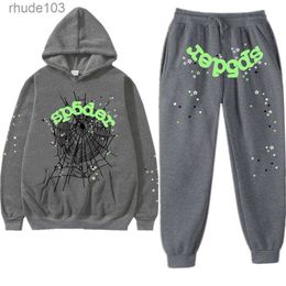 Sweatshirts Fashion Tracksuits Men's Women's Y2k Sp5der 555555 Sweater Hoodie Sports Suit Hip Hop Singer Spider Web Print Hoodies Sweatshirt Set Tracksuit Fxv5 YTFO