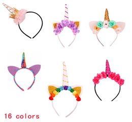 Baby Fashion Unicorn Tiaras for Festival Party Lovely Cat Ears Girls Hair Sticks Bow Kids Headband Pretty Princess Hair Accessorie8411261