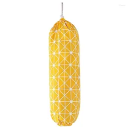 Storage Bags Plastic Bag Holder Foldable Washable Grocery Dispenser Recycling Shopping Organiser Grocery(Yellow)