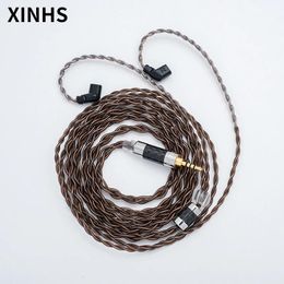 Accessories Xinhs Hight Quality 7n Single Crystal Copper Audio Video Wire Mmcx/0.78mm 2 Pin/qdc/tfz Upgraded Earphones Cable