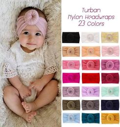 Baby Headbands Cotton Blend Nylon Headband Kid Baby Girls Infant Newborn Turban Round Knot Head Wrap Hair Accessories1781948