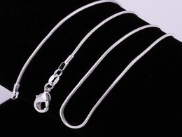 Jewellery Other Accessories 1MM 1624 inches 925 Sterling Silver Snake Chain Necklace Fashion Snake Necklaces2973539