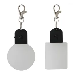 Keychains Portable Acrylic For Key Ring LED Light Keychain Car Keys Fob Keych K3KF
