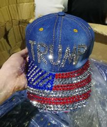 presidential election promotional bling bling trump hat studden crystal stone glitter baseball cap for donald trump5259165