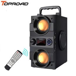 Speakers TOPROAD Portable Bluetooth Speaker 30W Big Power Wireless Stereo Bass Subwoofer Speakers Support Remote Control FM Radio TF AUX