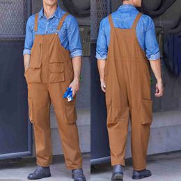 Men's Jeans Men Overalls Bib Overall For Mens Work Dungarees Unisex Workwear Romper Oversized Jumpsuit Traf Official Store PantalonesL240112