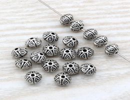 200Pcs Antiqued Silver Zinc Alloy Round Flat Spacer Beads 7mm For Jewellery Making Bracelet Findings D42818010