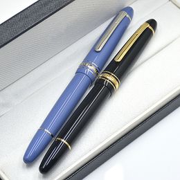 Filling Wholesale New Luxury Msk-149 Piston Classic Fountain Pen Black Blue Resin Business Office Writing Ink Pens With Serial Number