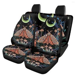 Car Seat Covers Mushroom Art Design Durable Protector Front&Rear Vehicle Heavy-Duty Nonslip Cover Cushion Universal