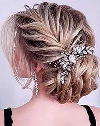 Headpieces Trendy Rhinestone Hair Comb Beads Handmade Crystal Chic Women Bridal Headdress Accessories Party Ornaments9965022