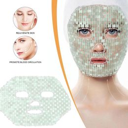 Natural Jade Stones Anti-Aging Mask Pain Soothing Sleeping Tool Cooling Massage Beaty Therapy Care Face Mask Sk G7Z4 240112