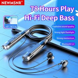 Earphones TWS Bluetooth5.1 Earphone With HD Mic LED Flashlight Hifi Deed Bass Surroud Sound Wireless Earphone In Ear Waterproof Headphone