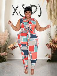 Two Piece Set Women Outfit 2023 Summer Short Sleeve Top and Pant Suits In Matching Sets Plus Size Wholesale Drop 240111